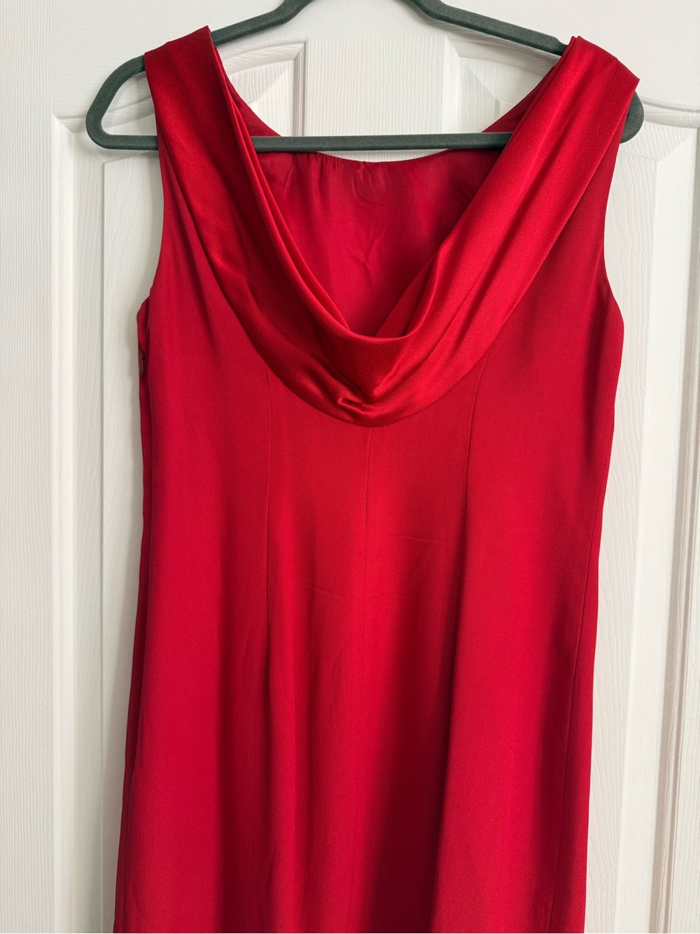 Donna Ricco Red Cowl Neck Sleeveless Dress
